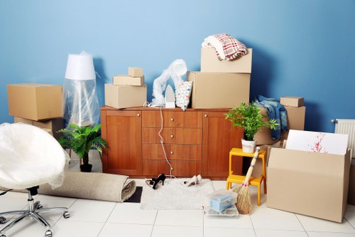 Commercial moving team planning a business relocation in Heston
