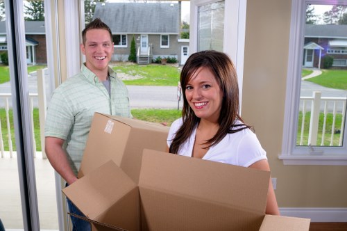 Removal team working on a home move in Heston