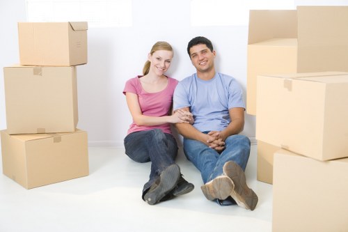 Professional removals van loaded for a local move