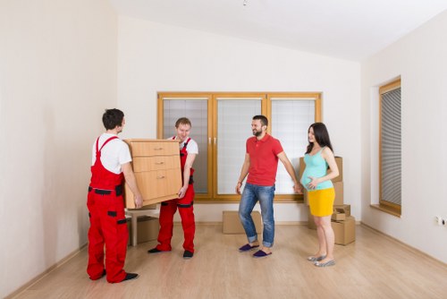 Furniture removal team handling bulky items in Heston homes