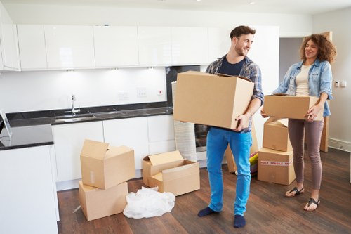 Local removals team planning a move in Heston streets