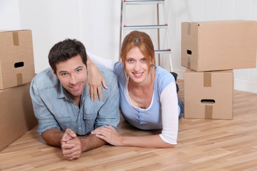 Careful furniture loading for a house removal in Heston