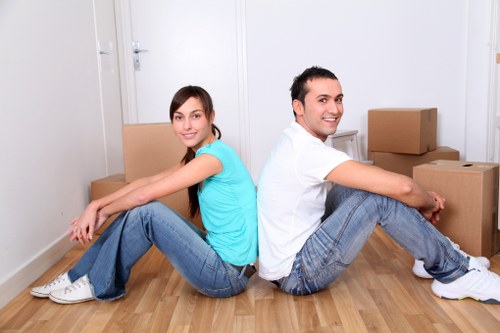 Careful loading and unloading by a local Heston van service