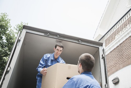 Sorting recyclable waste during a Heston van service move