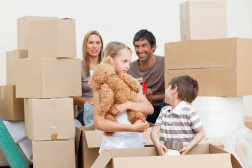 Office movers managing access and loading challenges at a Heston business property
